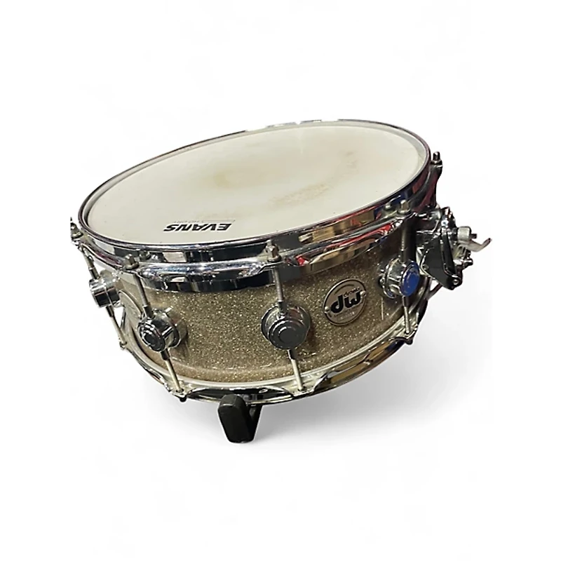 Used DW 14X6.5 Collector's Series FinishPly Top Edge Snare BROKEN GLASS Drum