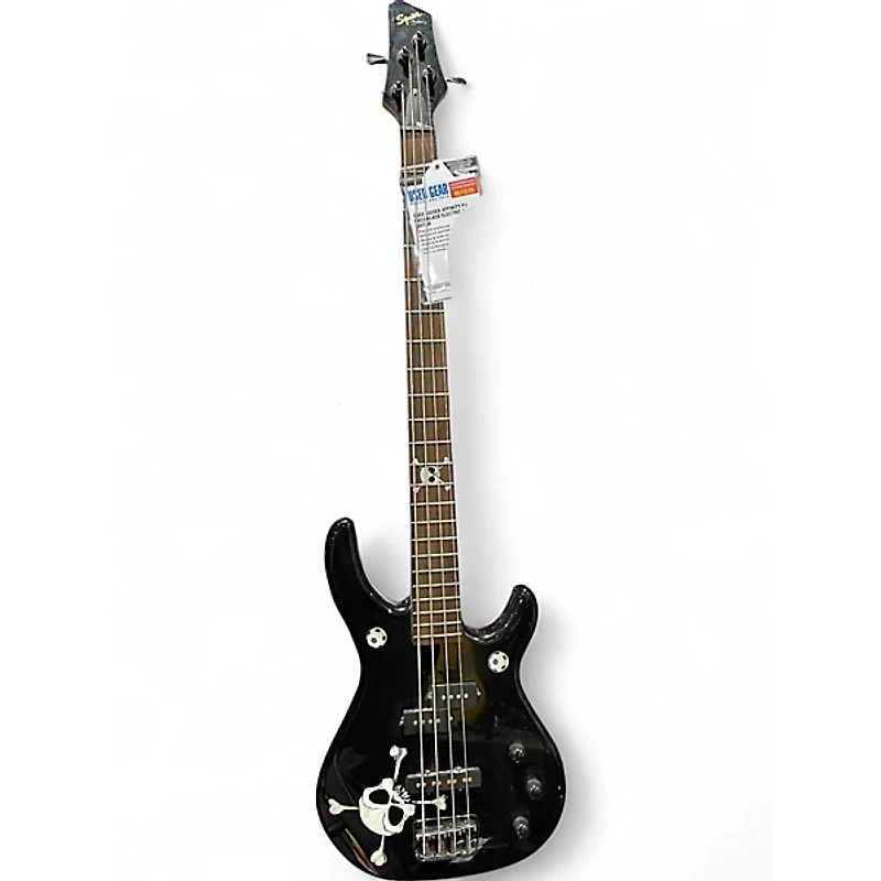 Used Squier Affinity PJ Bass Black Electric Bass Guitar