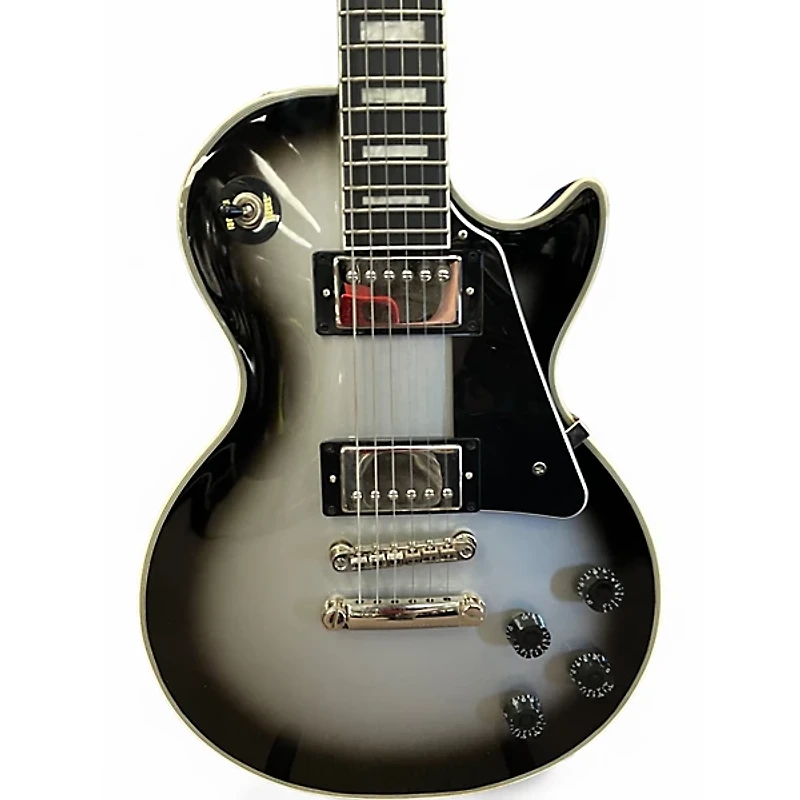 Used Epiphone Les Paul Custom Silver Burst Solid Body Electric Guitar