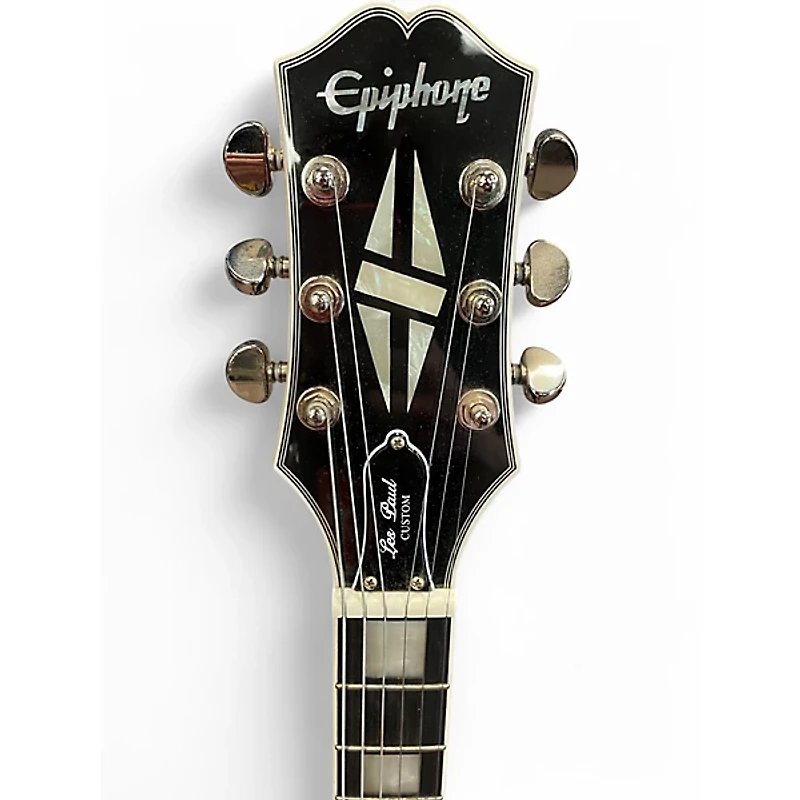 Used Epiphone Les Paul Custom Silver Burst Solid Body Electric Guitar