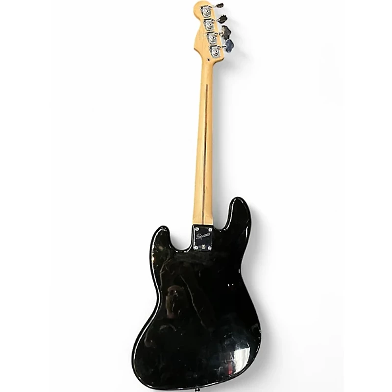 Used Squier Jazz Bass Black Electric Bass Guitar