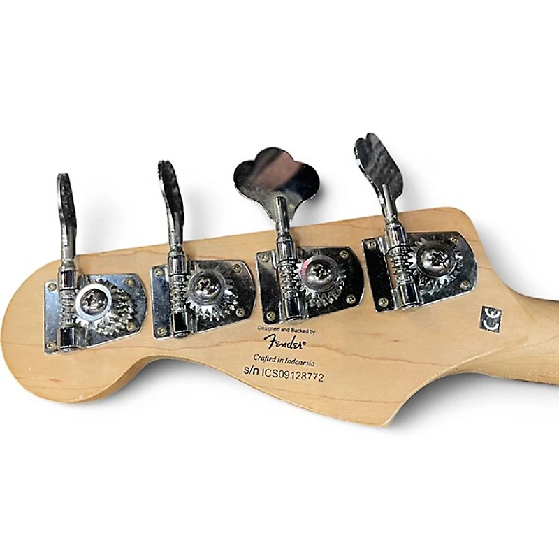 Used Squier Jazz Bass Black Electric Bass Guitar