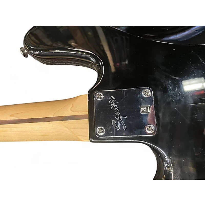 Used Squier Jazz Bass Black Electric Bass Guitar