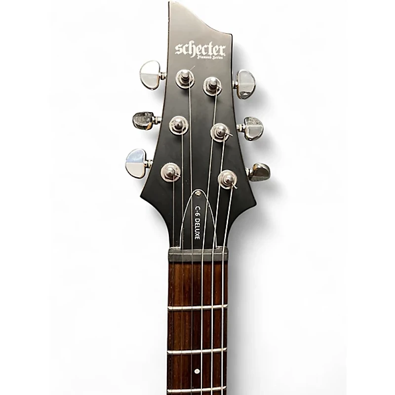 Used Schecter Guitar Research C6 Deluxe Black Solid Body Electric Guitar