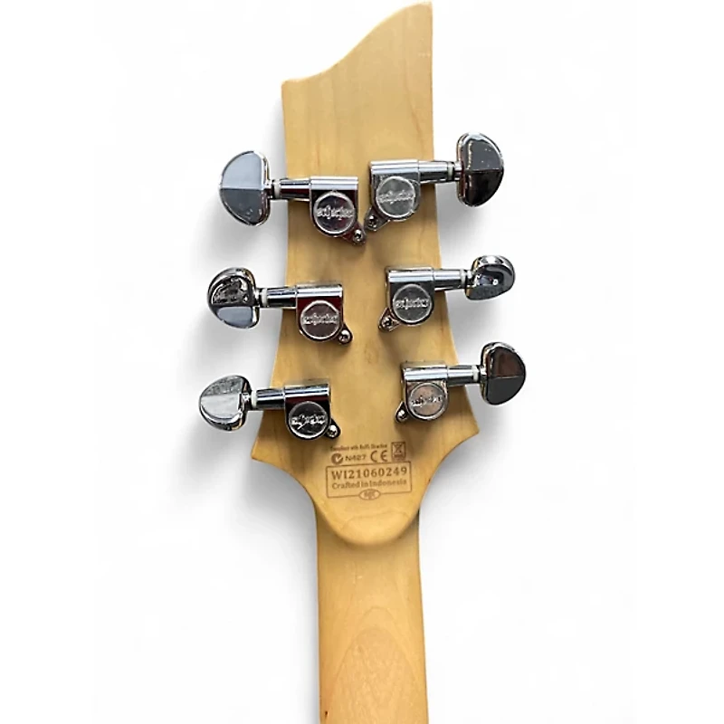 Used Schecter Guitar Research C6 Deluxe Black Solid Body Electric Guitar