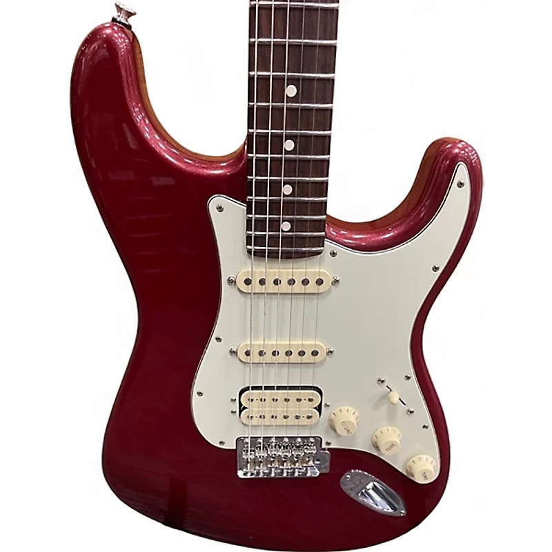 Used Fender American Performer Stratocaster HSS AUBERGINE Solid Body Electric Guitar
