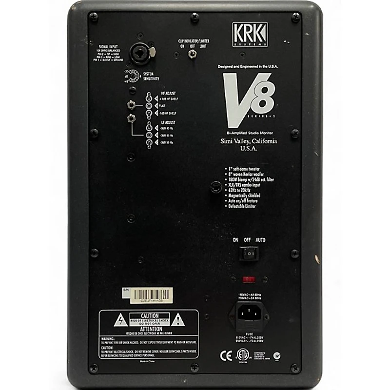 Used KRK V8 Series 1 Each Powered Monitor