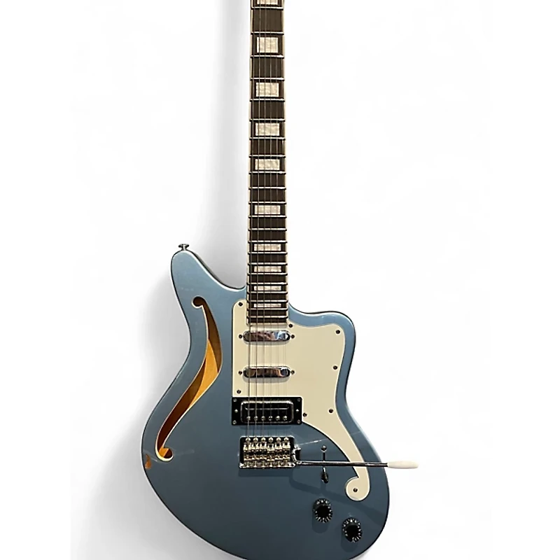 Used D'Angelico Premier Bedford Ice Blue Metallic Hollow Body Electric Guitar