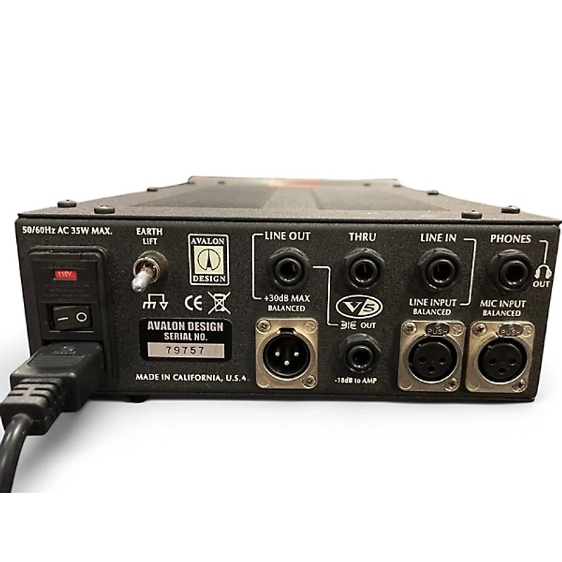 Used Avalon V5 Pure Class A Mono Channel Strip