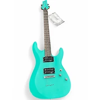 Used Schecter Guitar Research Diamond Series PT Mint Green Solid Body Electric Guitar