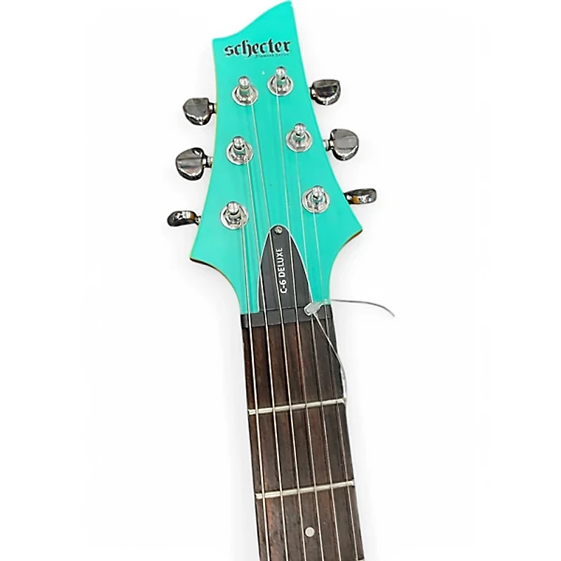 Used Schecter Guitar Research Diamond Series PT Mint Green Solid Body Electric Guitar