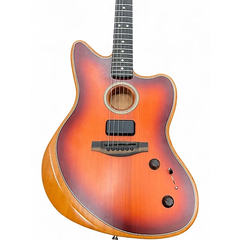 Used Fender American Acoustasonic Jazzmaster Mahogany Acoustic Electric Guitar