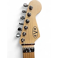 Used EVH Striped Series Frankie Red with Black and White Stripes Solid Body Electric Guitar