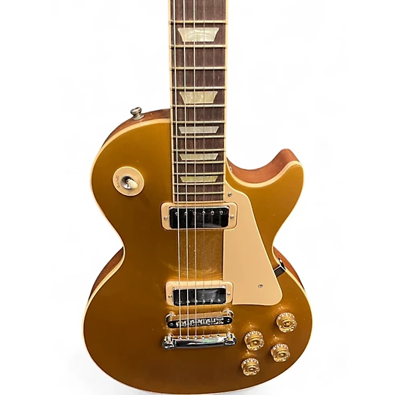 Used Gibson Les Paul Deluxe Gold Top Solid Body Electric Guitar