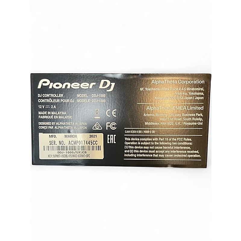 Used Pioneer DJ DDJ1000 DJ Controller