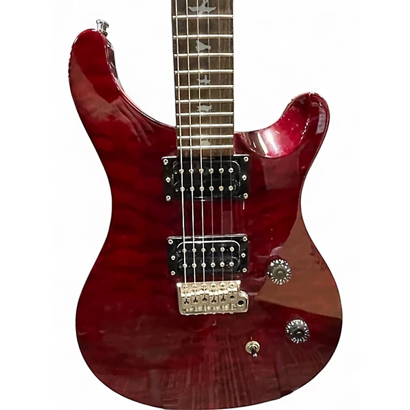 Used PRS SE Custom 24 Crimson Red Trans Solid Body Electric Guitar
