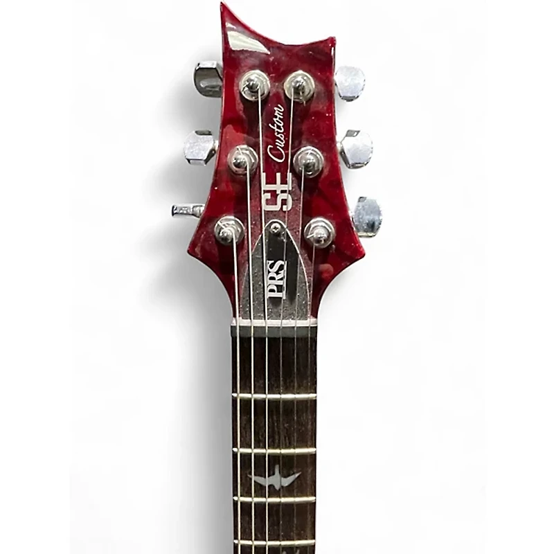 Used PRS SE Custom 24 Crimson Red Trans Solid Body Electric Guitar