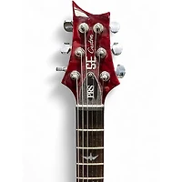 Used PRS SE Custom 24 Crimson Red Trans Solid Body Electric Guitar