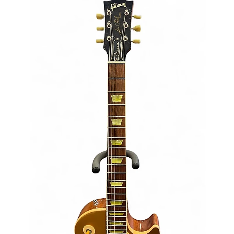 Used Gibson Les Paul Classic Gold Top Solid Body Electric Guitar