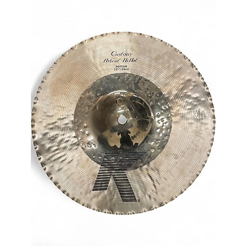 Used Zildjian 13.25in K Custom Hybrid Hi Hat Pair Cymbal