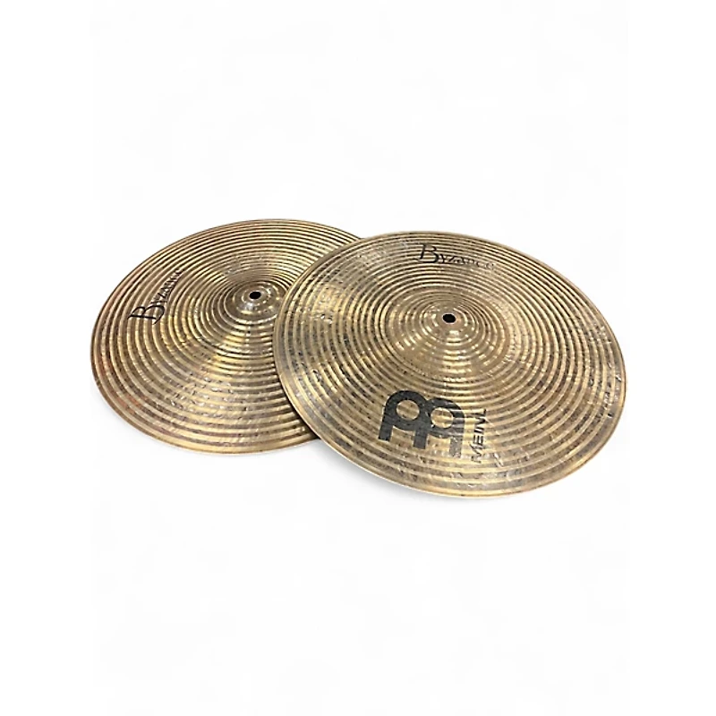 Used MEINL 14in Byzance Dark Hi Hat Pair Cymbal