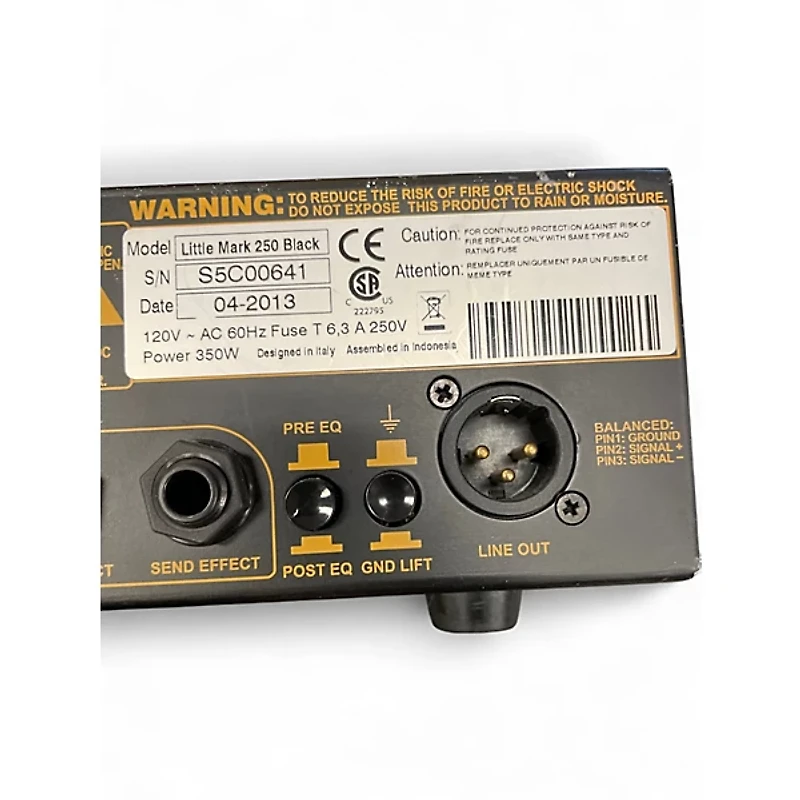 Used Markbass Little Mark Backline 250 250W Bass Amp Head