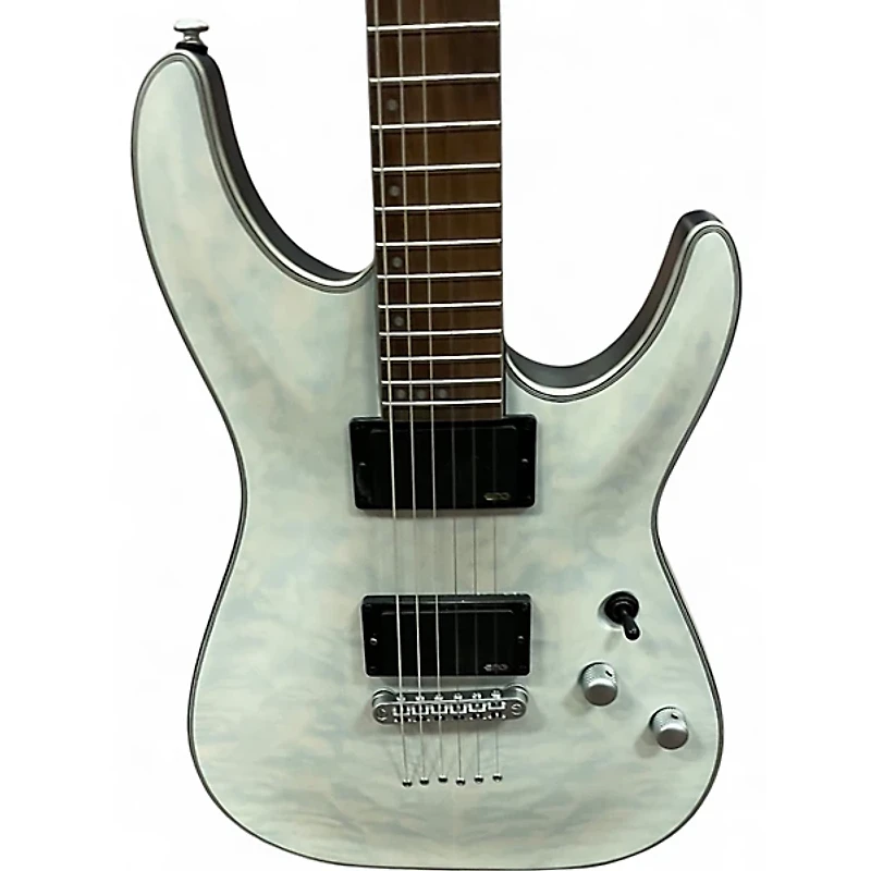 Used Schecter Guitar Research C1 Platinum Trans White Solid Body Electric Guitar