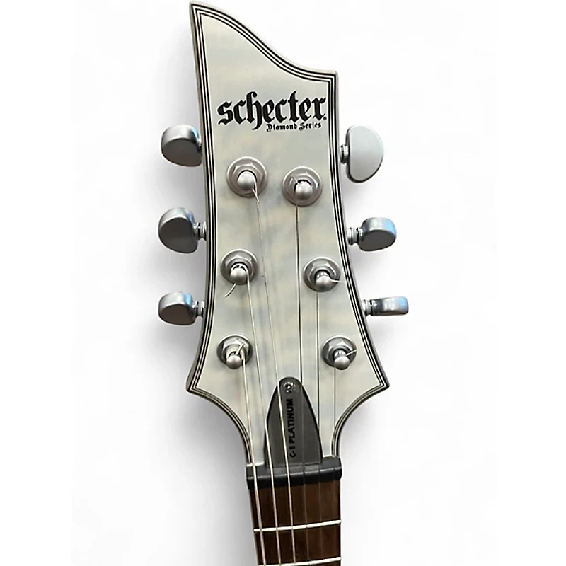 Used Schecter Guitar Research C1 Platinum Trans White Solid Body Electric Guitar