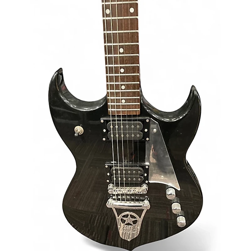 Used Silvertone Paul Stanley Black Solid Body Electric Guitar