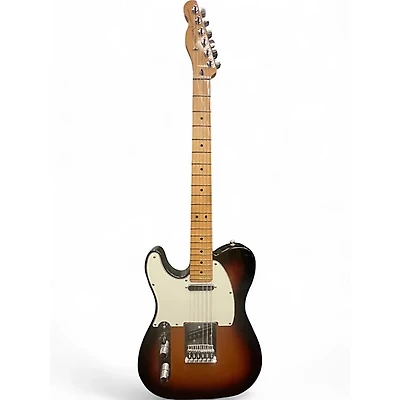 Used Fender Player Telecaster Left Handed 3 Tone Sunburst Solid Body Electric Guitar