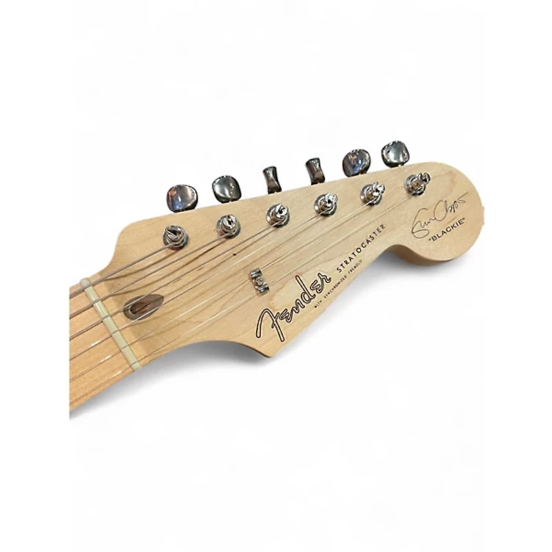 Used Fender Eric Clapton "Blackie" Stratocaster Black Solid Body Electric Guitar