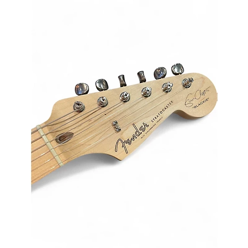 Used Fender Eric Clapton "Blackie" Stratocaster Black Solid Body Electric Guitar