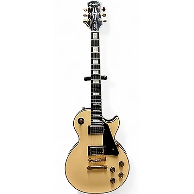 Used Epiphone Les Paul Custom Blackback Antique Ivory Solid Body Electric Guitar