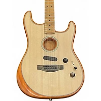 Used Fender American Acoustasonic Stratocaster Natural Acoustic Electric Guitar