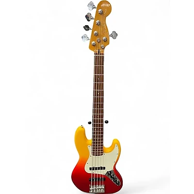 Used Fender Player Plus Jazz Bass V tequila sunrise Electric Bass Guitar