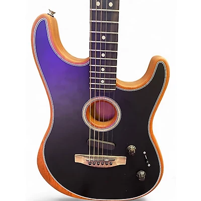 Used Fender American Acoustasonic Stratocaster Black Acoustic Electric Guitar