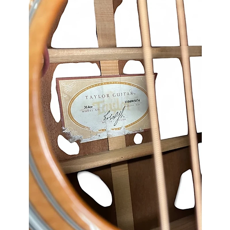 Used Taylor 314CE Natural Acoustic Electric Guitar