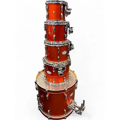 Used Pearl 5 Piece Vision Metallic Orange Drum Kit