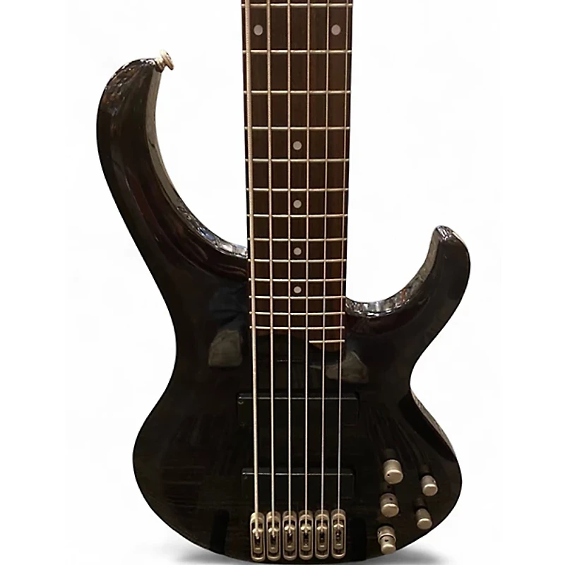 Used Ibanez BTB406QM Trans Black Electric Bass Guitar