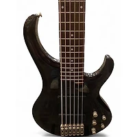 Used Ibanez BTB406QM Trans Black Electric Bass Guitar