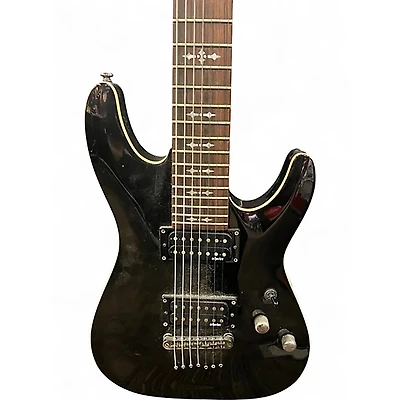 Used Schecter Guitar Research Omen 7 Satin Black Solid Body Electric Guitar