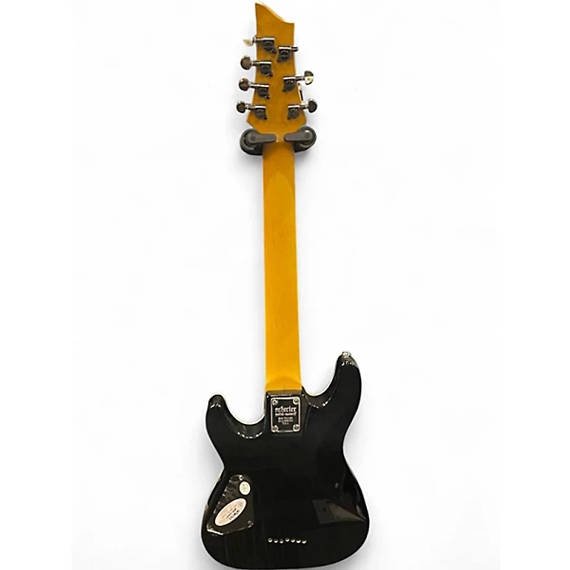 Used Schecter Guitar Research Omen 7 Satin Black Solid Body Electric Guitar