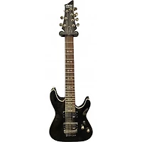 Used Schecter Guitar Research Omen 7 Satin Black Solid Body Electric Guitar