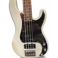 Used Schecter Guitar Research Diamond P Custom White Electric Bass Guitar