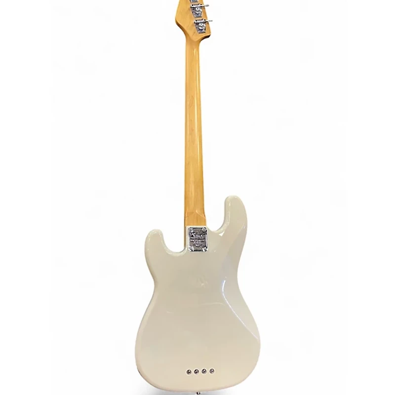 Used Schecter Guitar Research Diamond P Custom White Electric Bass Guitar