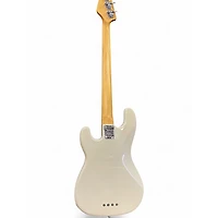 Used Schecter Guitar Research Diamond P Custom White Electric Bass Guitar