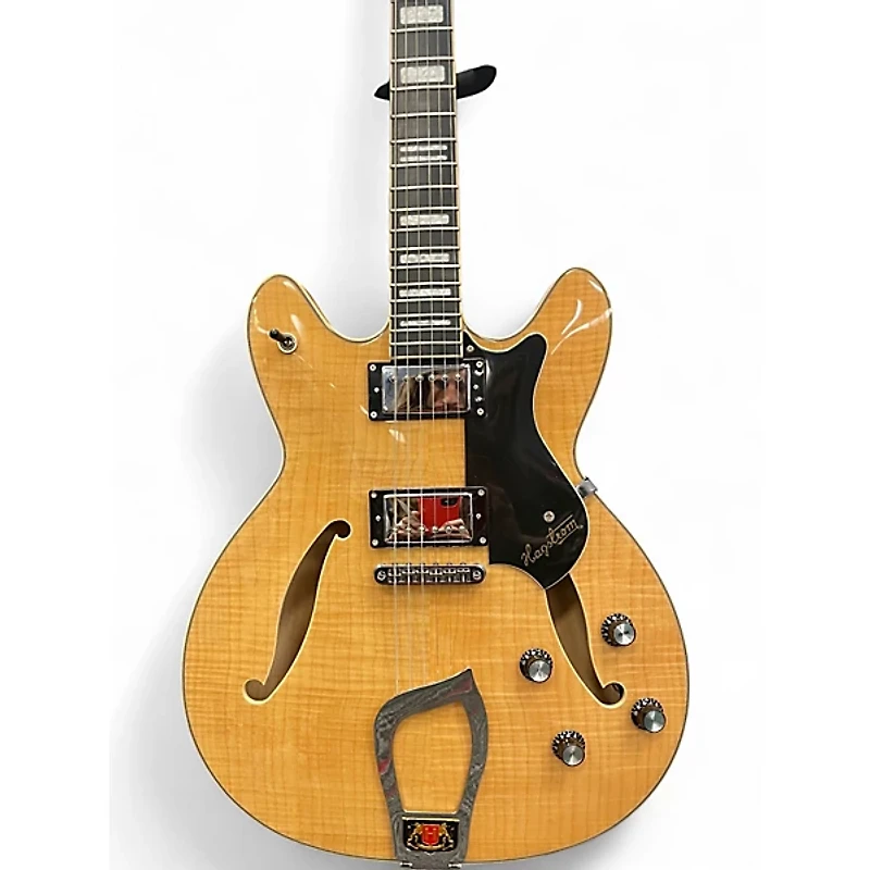 Used Hagstrom Viking Deluxe Natural Hollow Body Electric Guitar