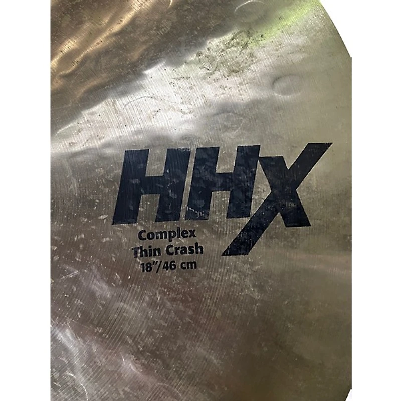 Used SABIAN 18in HHX COMPLEX THIN CRASH Cymbal