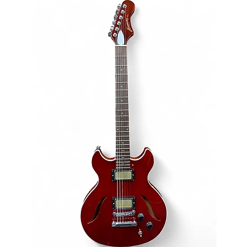 Used Harmony COMET Cherry Hollow Body Electric Guitar