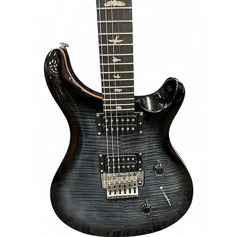 Used PRS SE Custom Trans Black Solid Body Electric Guitar